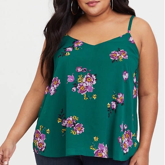 🌸HOST PICK🌸 NWT Torrid Floral Chiffon Swing Cami - Picture 7 of 8
